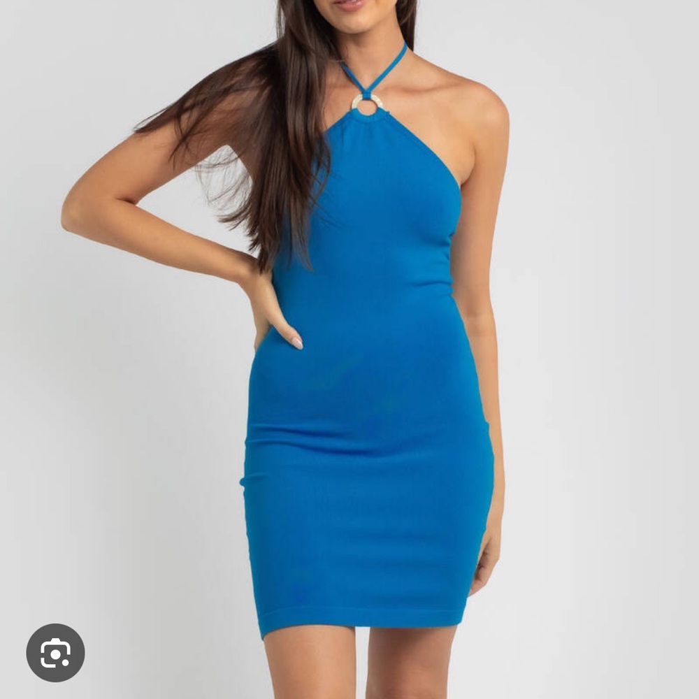 mooloola Lucinda Knit Dress blue new size 10